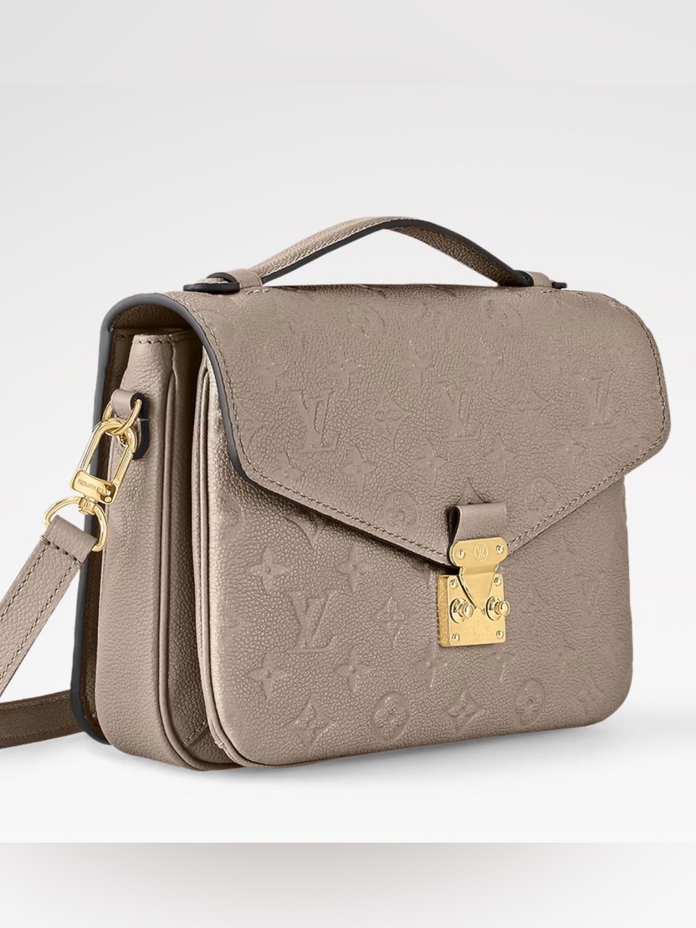 Louis Vuitton Taupe/Gray Monogram Pochette Metis Crossbody with Gold Hardware - Picture 7 of 8